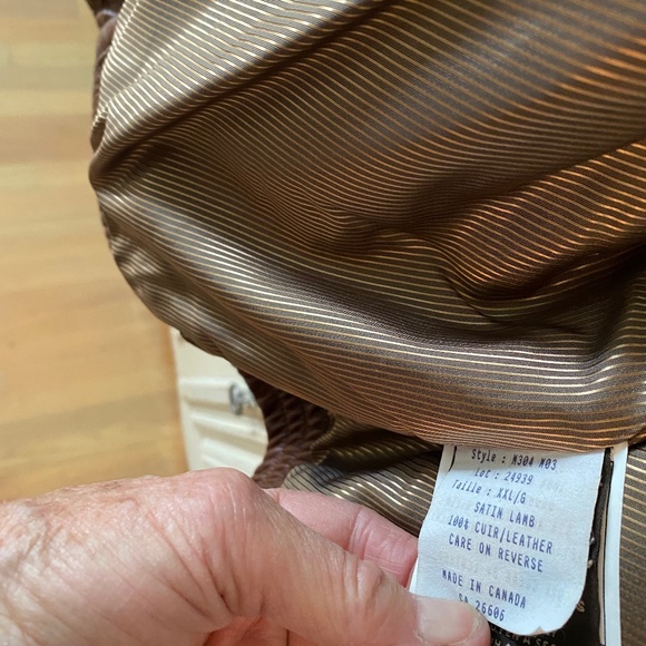 Mens' Selections AS Warm Brown Leather Jacket XXL - Picture 8 of 13